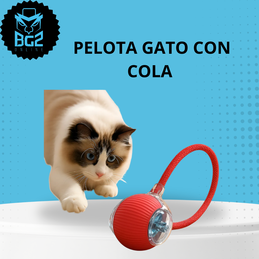 PELOTA DE GATO CON COLA